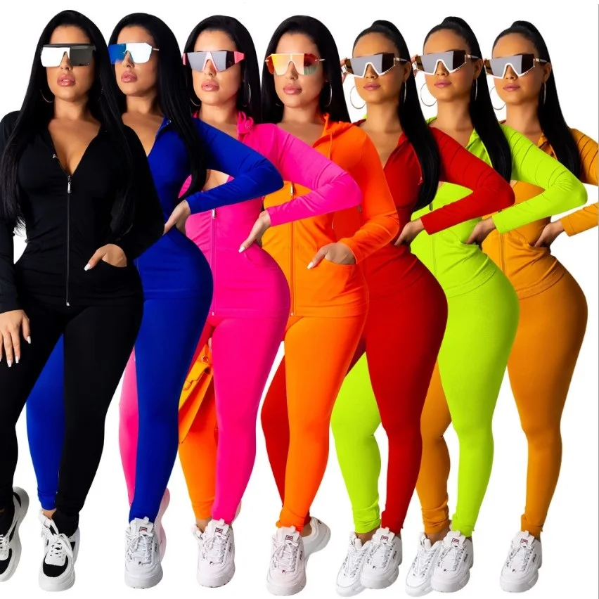 2021 Fall 2 Piece Women Set Zipper Hoodie Long Sleeve Two Piece Pants Set Tracksuit Joggers Suits Set
2021 Fall 2 Piece Women Set Zipper Hoodie Long Sleeve Two Piece Pants Set Tracksuit Joggers Suits Set