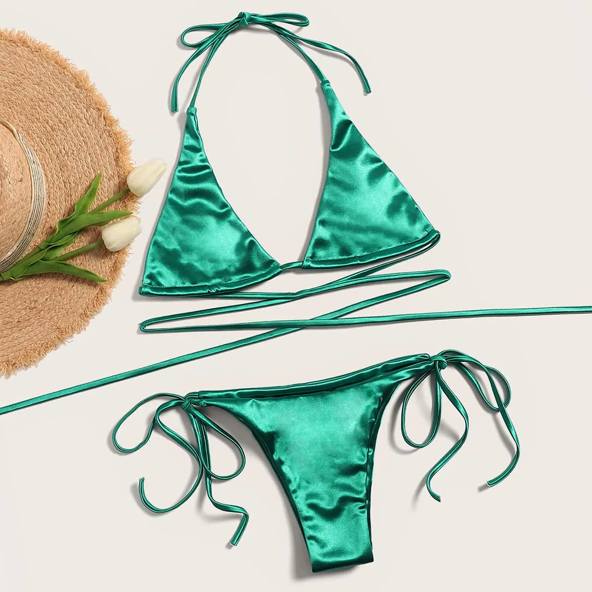 Hot Selling Stain Luxury Swimwear Sexy Lace Up Bikini Set Designer Custom Swimsuits For Women 2023
Hot Selling Stain Luxury Swimwear Sexy Lace Up Bikini Set Designer Custom Swimsuits For Women 2023