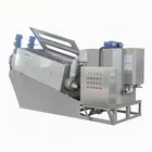 volute type screw press multi-disk sludge dehydration machine for industrial chemical waste water treatment plant