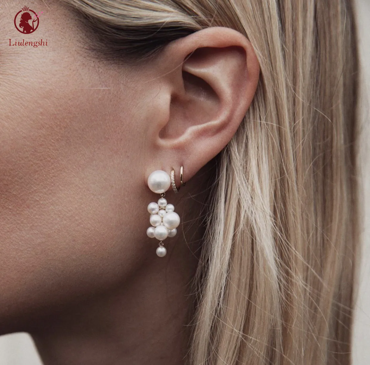 French popular South Sea White Round Natural Pearl Dangle Earrings Gold Filled Brass Multi Fresh Water Pearls Earrings For Gift
French popular South Sea White Round Natural Pearl Dangle Earrings Gold Filled Brass Multi Fresh Water Pearls Earrings For Gift