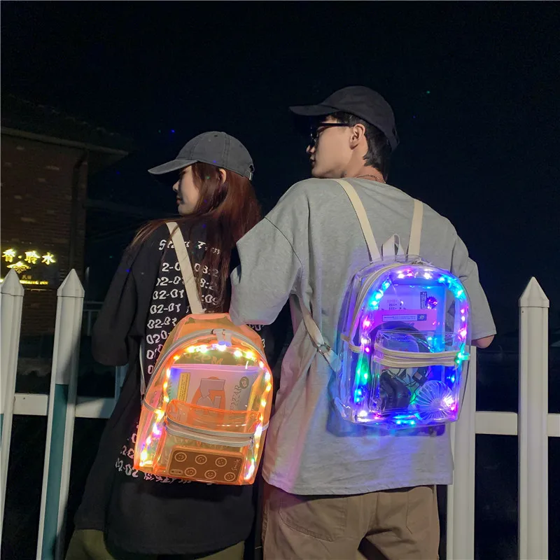 Summer Beach Unique Personalized Led Luminous Backpack Clear Transaprent Jelly Backpack Bag Purse For Girls 2021 
Summer Beach Unique Personalized Led Luminous Backpack Clear Transaprent Jelly Backpack Bag Purse For Girls 2021
