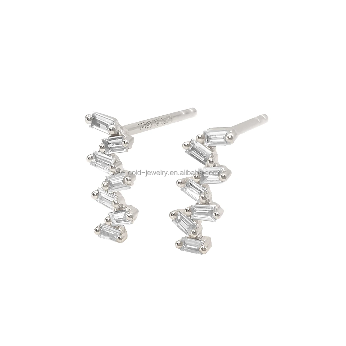 Fine Jewelry 18K Real White Gold Earrings Diamond Studs Pure Gold Earrings Popular Selling Good Quality Jewelry Wholesale
Fine Jewelry 18K Real White Gold Earrings Diamond Studs Pure Gold Earrings Popular Selling Good Quality Jewelry Wholesale