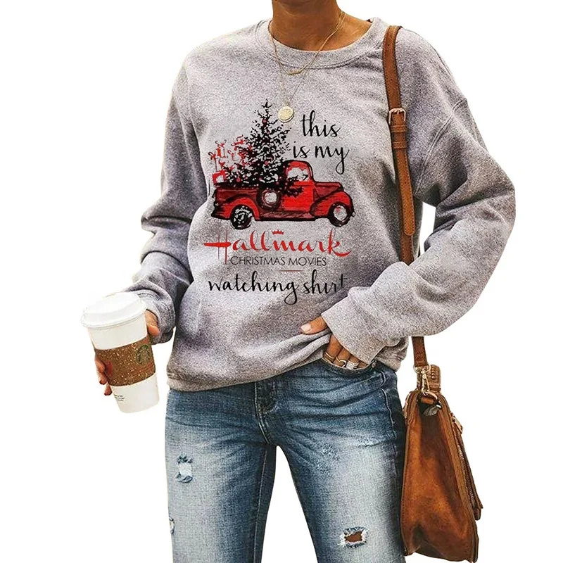 Fashion Poly Casual Tree Car Printed Hoodie Top Women Christmas Sweatshirt, Picture color
Fashion Poly Casual Tree Car Printed Hoodie Top Women Christmas Sweatshirt, Picture color