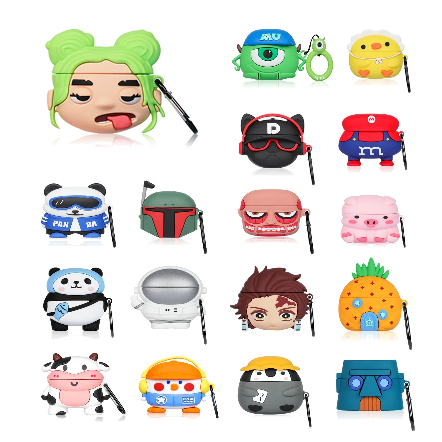 New Arrival Popular 3D Cute Anime Cartoon Silicone Cover For Airpod Pro Case For Airpod Pro/3, Multiple colors
New Arrival Popular 3D Cute Anime Cartoon Silicone Cover For Airpod Pro Case For Airpod Pro/3, Multiple colors