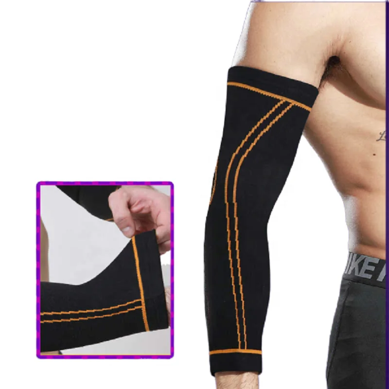 Custom Elastic Nylon Compression Basketball Arm Sleeve Knitted Elbow Support, Black, orange
Custom Elastic Nylon Compression Basketball Arm Sleeve Knitted Elbow Support, Black, orange