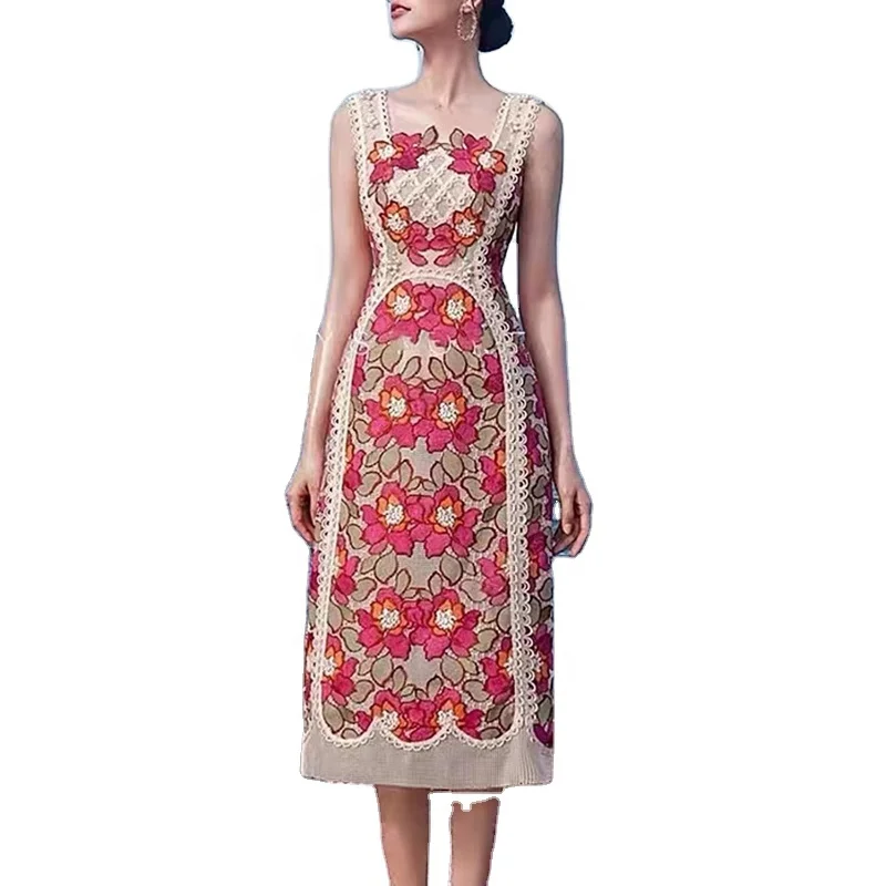 2022 new Design Sense Fashion Dress Flower Embroidery Lace Stitching Slim Suspender Dress
2022 new Design Sense Fashion Dress Flower Embroidery Lace Stitching Slim Suspender Dress