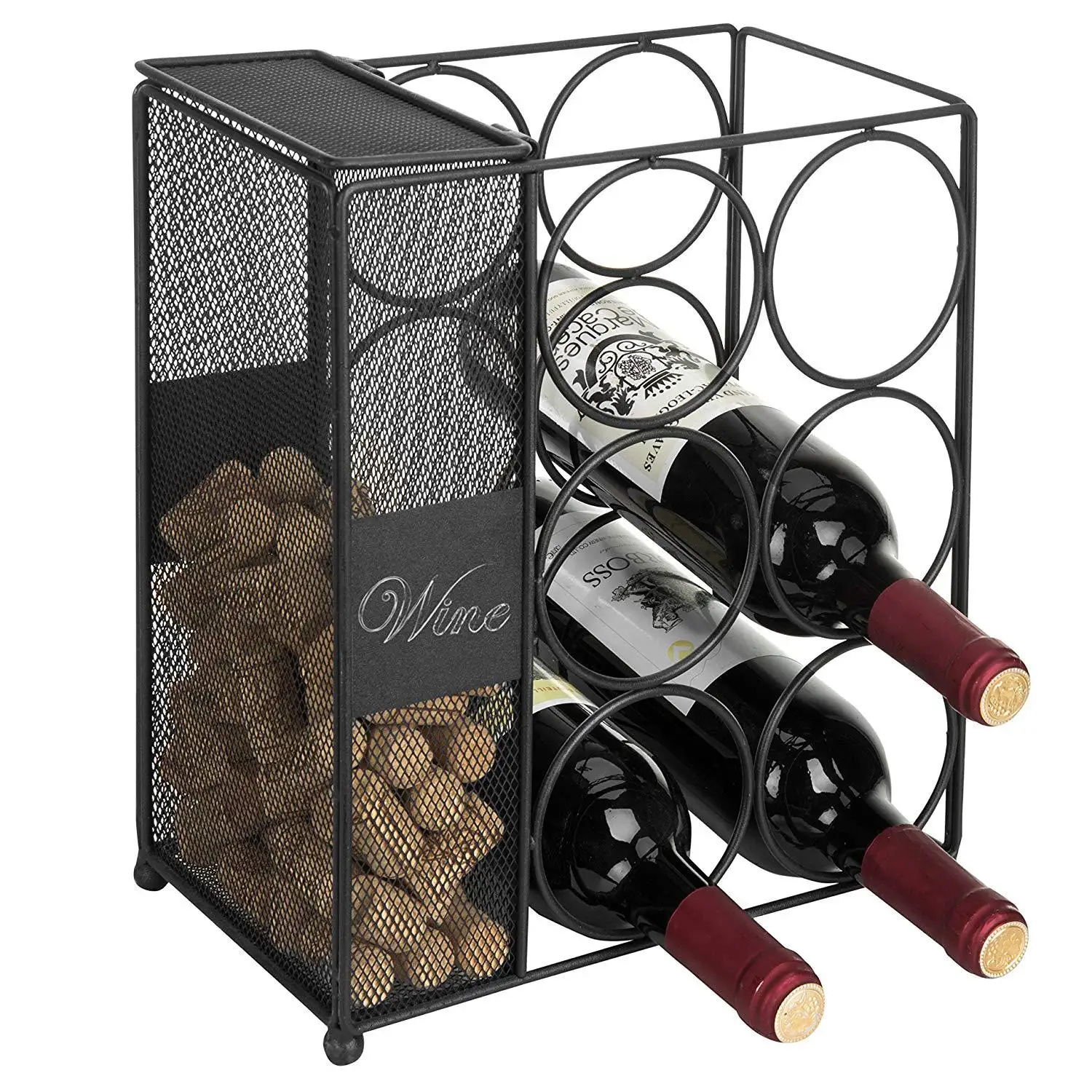 Fast Dispatch Modern Freestanding Wine Bottle Holder Countertop 6 Bottles Wrought Iron Wine Rack Holder Metal Decorative, Black
Fast Dispatch Modern Freestanding Wine Bottle Holder Countertop 6 Bottles Wrought Iron Wine Rack Holder Metal Decorative, Black