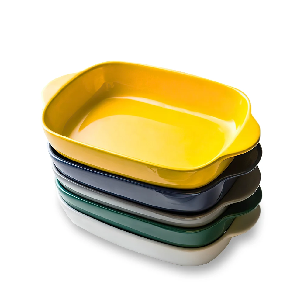 Wholesale spot rectangle colorful Nordic baking tools pan dish tray cookware sets ceramic bakeware set
Wholesale spot rectangle colorful Nordic baking tools pan dish tray cookware sets ceramic bakeware set