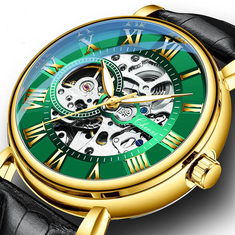 Wholesale Waterproof Leather Watch Dome Mechanical Watches, As shown in the picture
Wholesale Waterproof Leather Watch Dome Mechanical Watches, As shown in the picture
