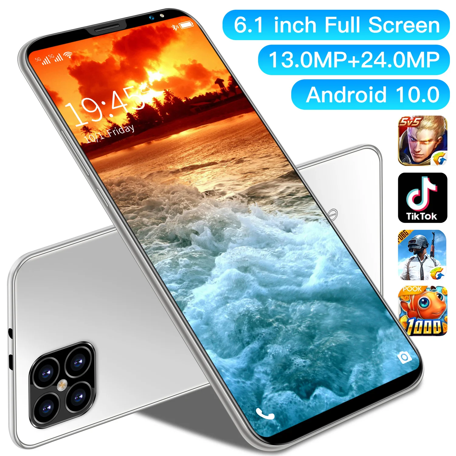 New Big Screen 4G Android Smart Phone 6.1inch 6GB+128GB Custom Mobile Phones i12 pro smartphone
New Big Screen 4G Android Smart Phone 6.1inch 6GB+128GB Custom Mobile Phones i12 pro smartphone