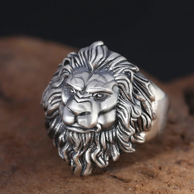 Wholesale 925 Sterling Silver Fashion Jewelry Punk Rock Style Ring Retro Thai Silver Lion Head Open Big Ring
Wholesale 925 Sterling Silver Fashion Jewelry Punk Rock Style Ring Retro Thai Silver Lion Head Open Big Ring