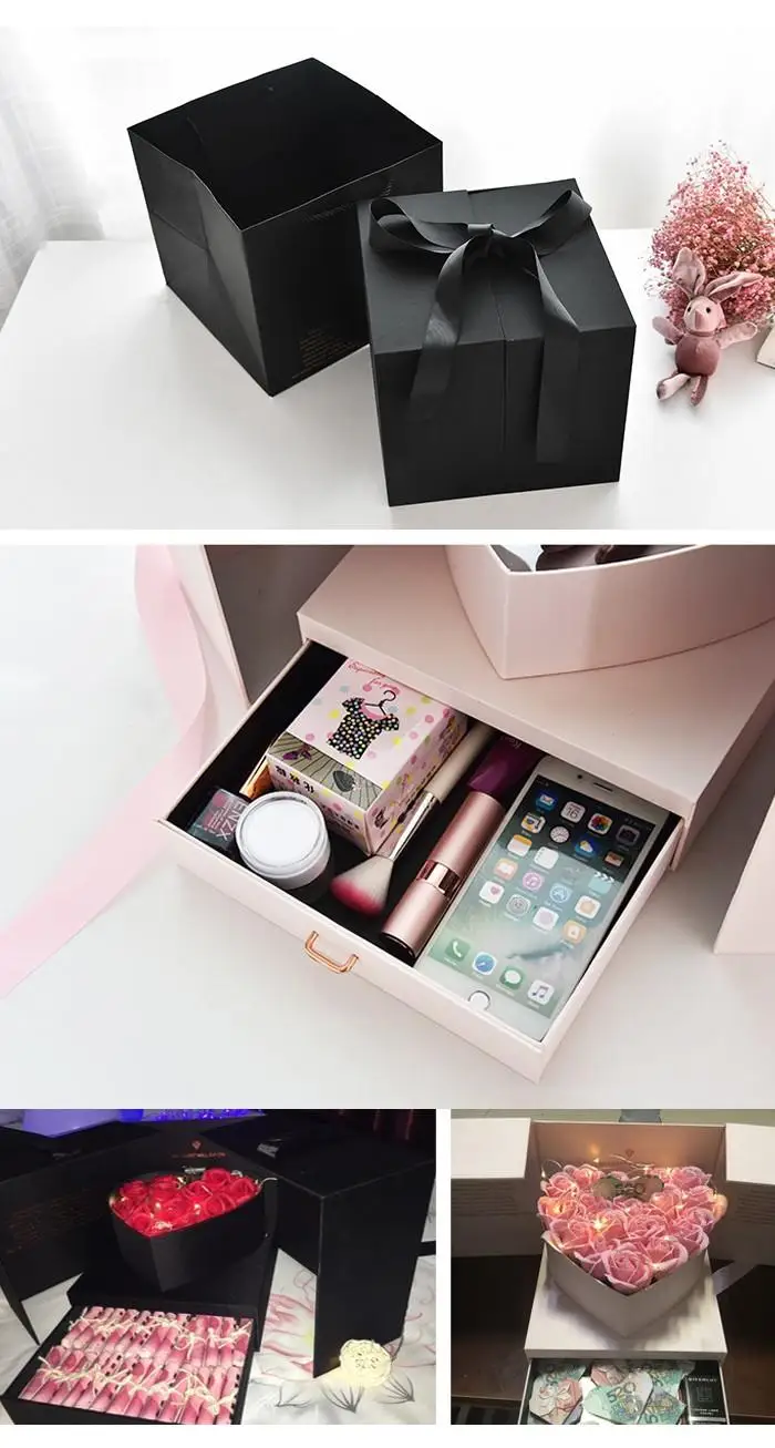 paper cardboard packaging flower cosmetic gift set packaging box 动态图库网