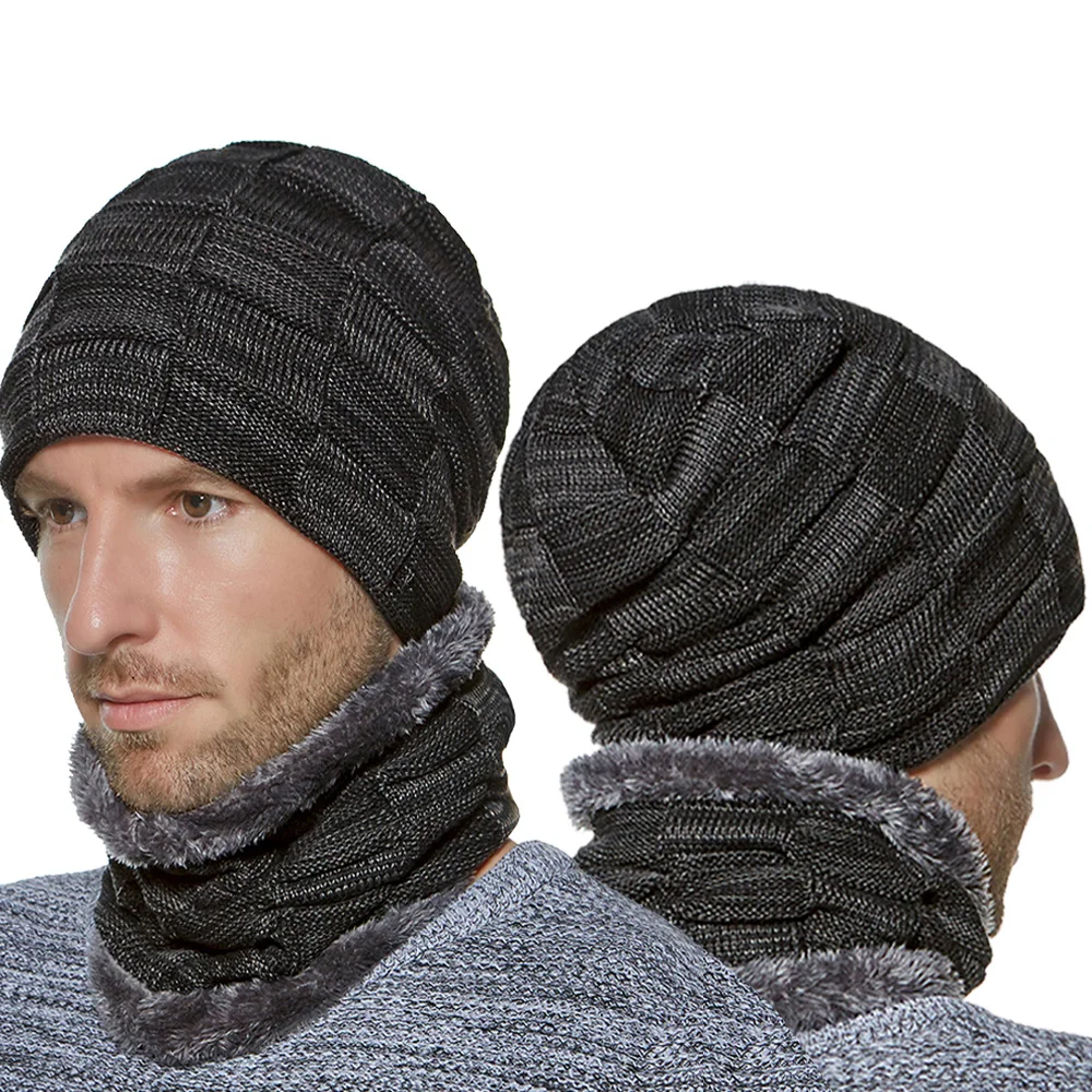 Soft Thick Winter Beanie Fashion Hat Men Warm Hat Neck Winter Beanie Knitted Cap Scarf Set
Soft Thick Winter Beanie Fashion Hat Men Warm Hat Neck Winter Beanie Knitted Cap Scarf Set