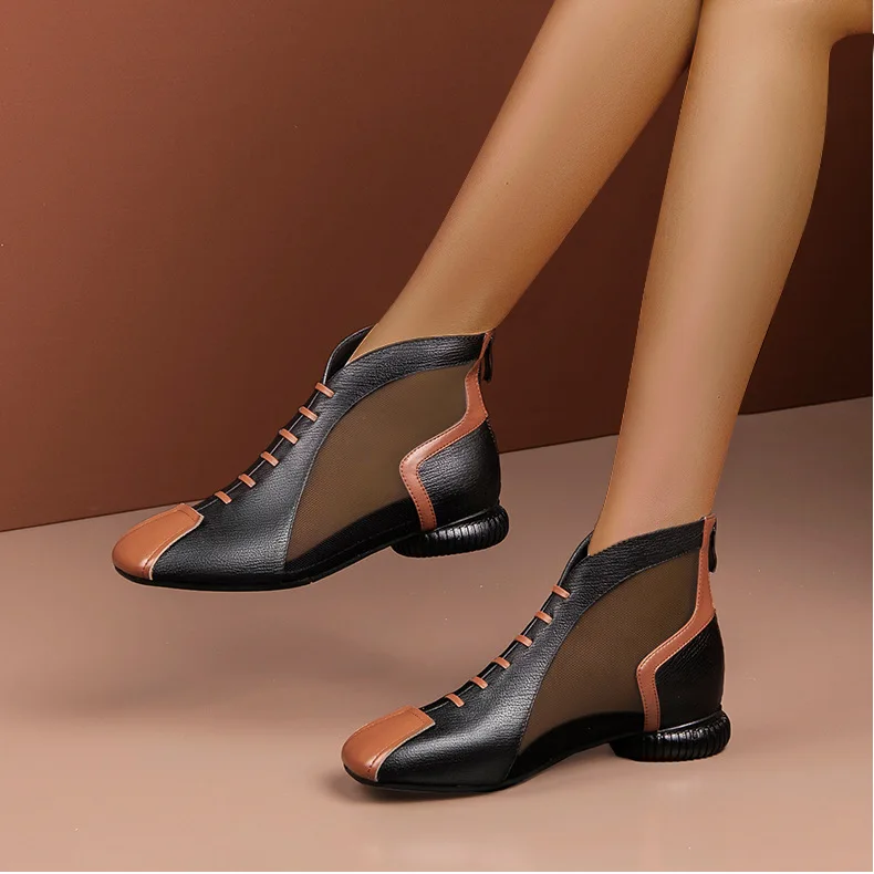 2021 New Women's Casual Shoes Color Matching Square Toe Mesh Hollow And Breathable Women's Ankle Boots
2021 New Women's Casual Shoes Color Matching Square Toe Mesh Hollow And Breathable Women's Ankle Boots