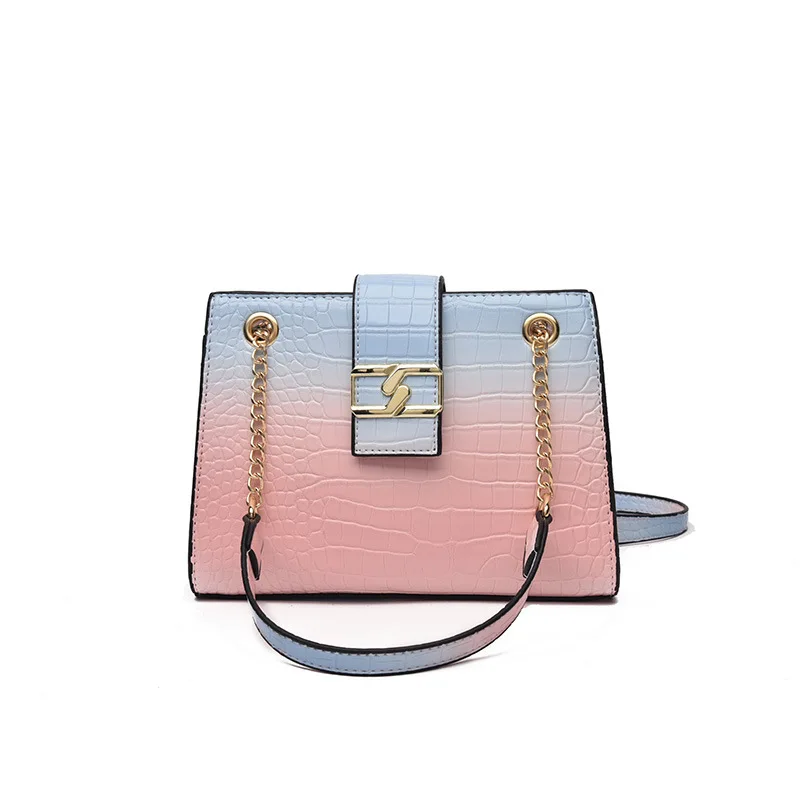 fashionable luxury custom black shoulder messenger bag with chain, Black, pink, white, black+white
fashionable luxury custom black shoulder messenger bag with chain, Black, pink, white, black+white