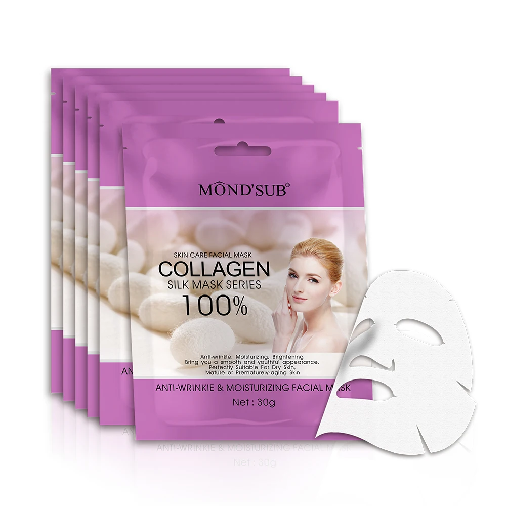 MONDSUB Organic 100% skincare mask Collagen Anti-wrinkle and Moisturizing Sheet Silk Facial Mask
MONDSUB Organic 100% skincare mask Collagen Anti-wrinkle and Moisturizing Sheet Silk Facial Mask