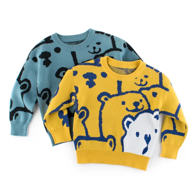 Spring Kids Clothing 2021 Boys Knitted Cartoon Bear Pullover Toddler Children Warm Sweaters for 2-8 Years, Customized color
Spring Kids Clothing 2021 Boys Knitted Cartoon Bear Pullover Toddler Children Warm Sweaters for 2-8 Years, Customized color