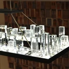 2020 new decor antique brass rectangle LED chandelier hotel light