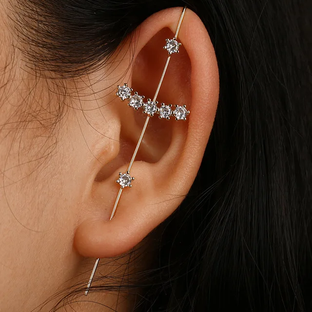 2021 Fashion Cubic Zirconia Crystal Wrap Crawler Stainless Steel Hook Stud Earrings for Women
2021 Fashion Cubic Zirconia Crystal Wrap Crawler Stainless Steel Hook Stud Earrings for Women