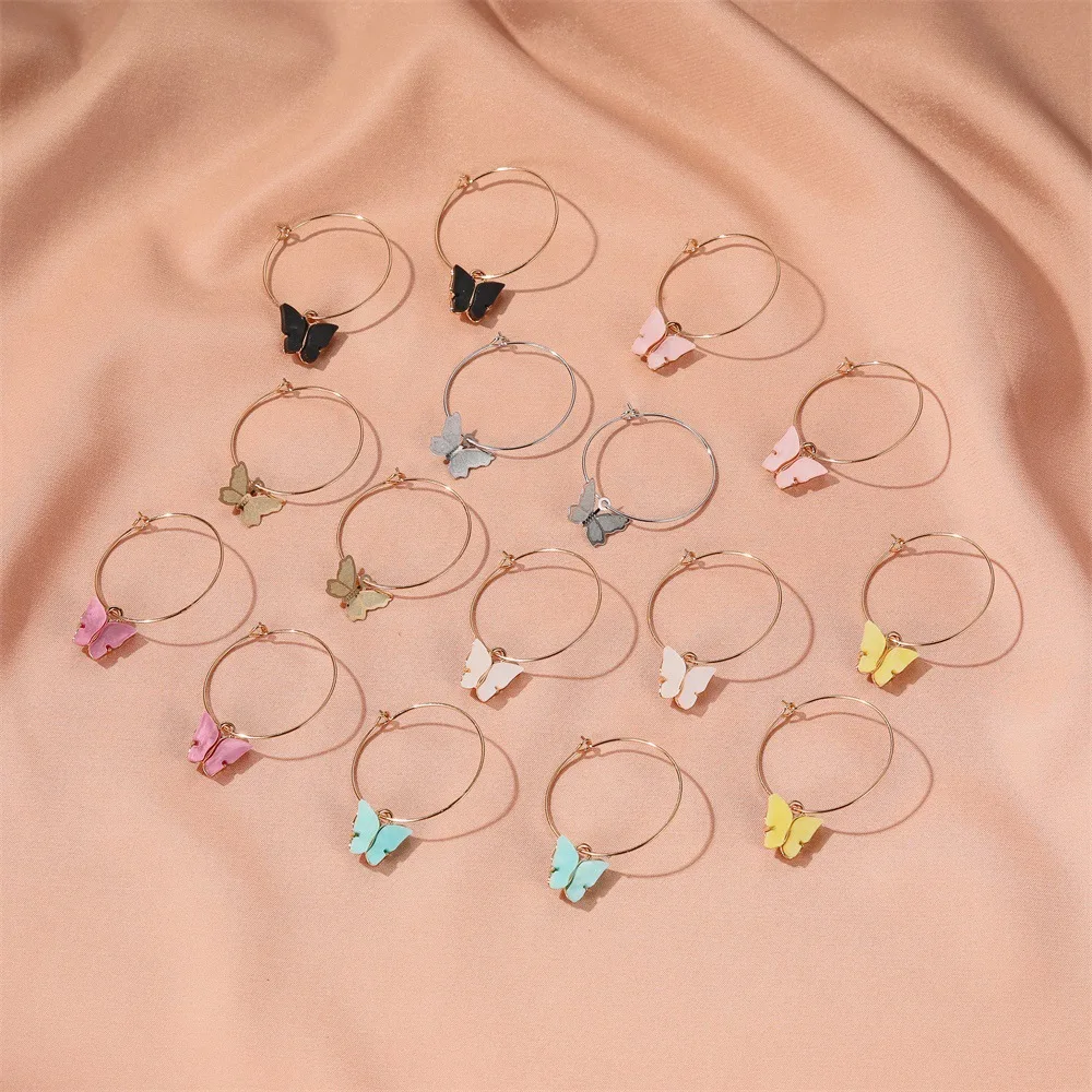 Silver Gold Color Big Round Circle Insect Dangle Charm Loop Earring Handmade Jewelry Women Acrylic Butterfly Hoop Earrings
Silver Gold Color Big Round Circle Insect Dangle Charm Loop Earring Handmade Jewelry Women Acrylic Butterfly Hoop Earrings