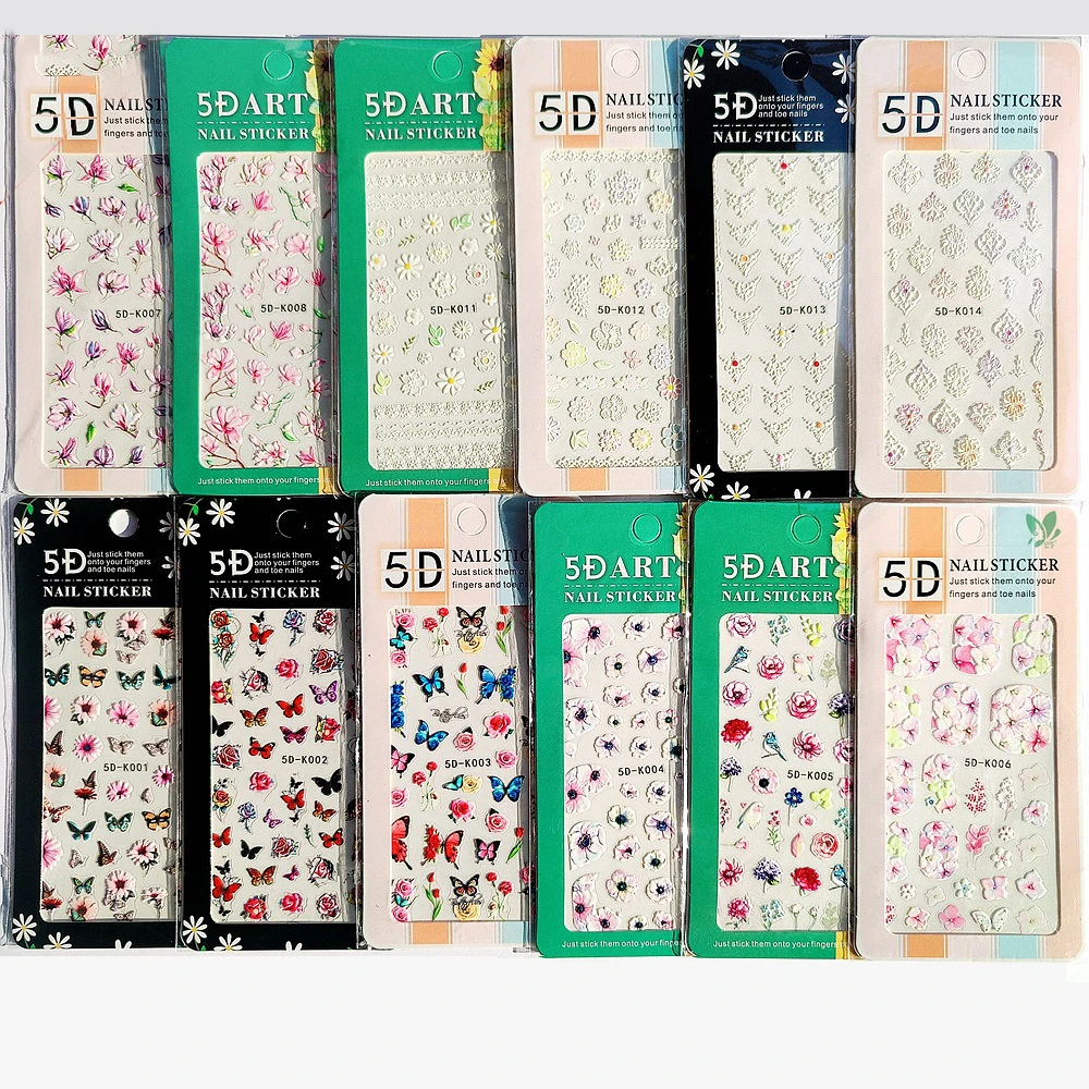 2021 New Arrival Anaglyph Embossed Self-adhesive Temporary Leaf Rose 5D Flowers Lily Nail Art Stickers, Mixed colors
2021 New Arrival Anaglyph Embossed Self-adhesive Temporary Leaf Rose 5D Flowers Lily Nail Art Stickers, Mixed colors