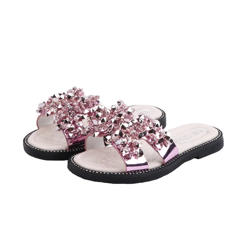 New design baby rhinestone princess open toe non-slip bling bling shoes girls sandals slippers, Black/silver/pink
New design baby rhinestone princess open toe non-slip bling bling shoes girls sandals slippers, Black/silver/pink