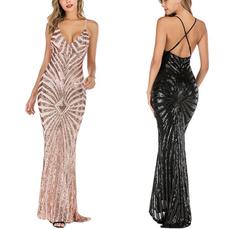 Sleeveless Halter Designer Stylish Party Sexy Elegant Casual Maxi Tight Evening Dress, Picture color
Sleeveless Halter Designer Stylish Party Sexy Elegant Casual Maxi Tight Evening Dress, Picture color