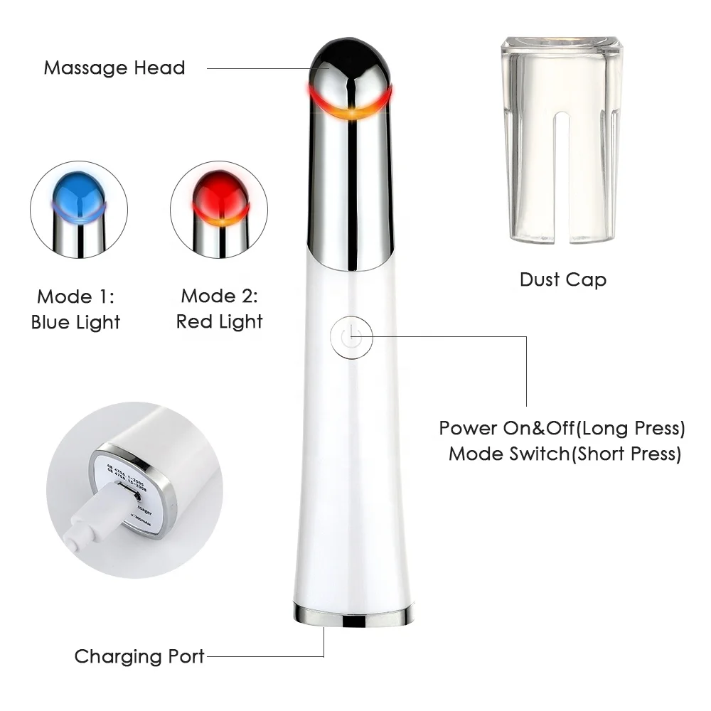 2021 Dropshipping Led Photon Electric Beauty Device Smart Vibrating Anti Wrinkle Eye Massager Pen With Heat Compression
2021 Dropshipping Led Photon Electric Beauty Device Smart Vibrating Anti Wrinkle Eye Massager Pen With Heat Compression