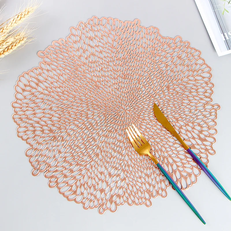 15 Inch Round Pressed Vinyl Placemats Wedding Decorative Flower Table Placemats Dining table mat
15 Inch Round Pressed Vinyl Placemats Wedding Decorative Flower Table Placemats Dining table mat