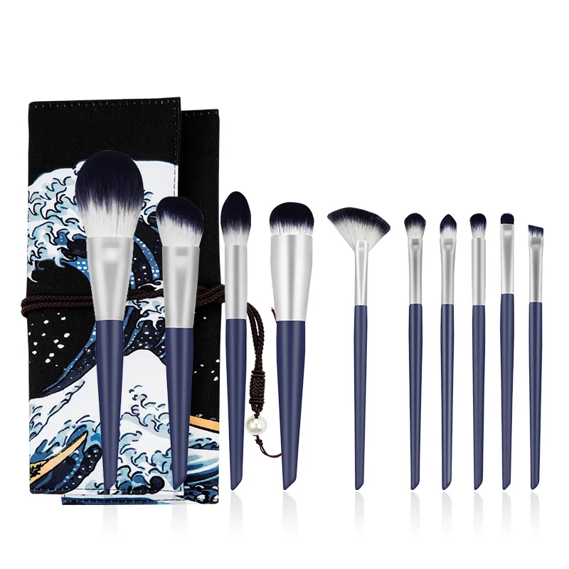 10 Pcs Blue Waves Premium Synthetic Retractable Kabuki Makeup Brush Set Kit With Packaging Bag
10 Pcs Blue Waves Premium Synthetic Retractable Kabuki Makeup Brush Set Kit With Packaging Bag