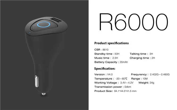 Ipx5 Waterproof Bluetooth Earbud, Single Mini Wireless Earphone With Car Headset And Mic For Iphone Android Smart Phones - ANKUX.COM