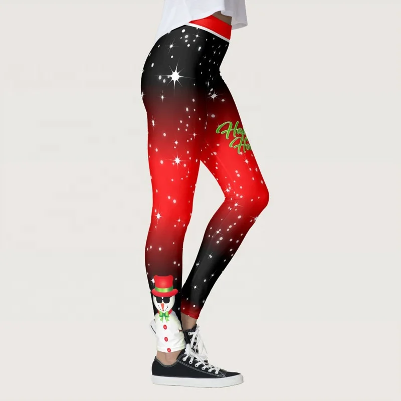 New design Father Christmas high elasticity printed leisure leggings men woman running short leggings for sports
New design Father Christmas high elasticity printed leisure leggings men woman running short leggings for sports
