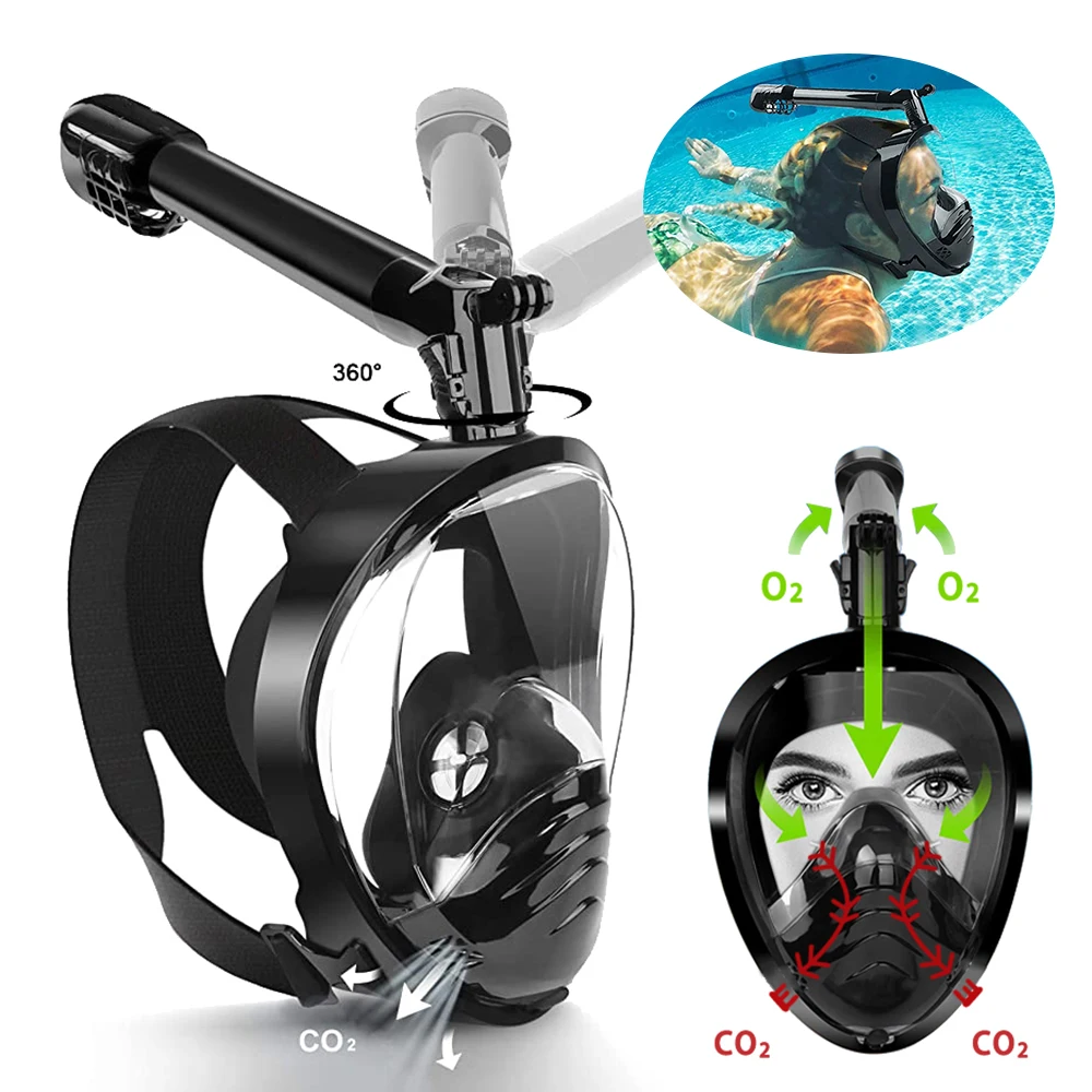 Swimming Pool Outdoor Snorkeling Adult Full Face Scuba Diving Mask Snorkel Swim Mask
Swimming Pool Outdoor Snorkeling Adult Full Face Scuba Diving Mask Snorkel Swim Mask