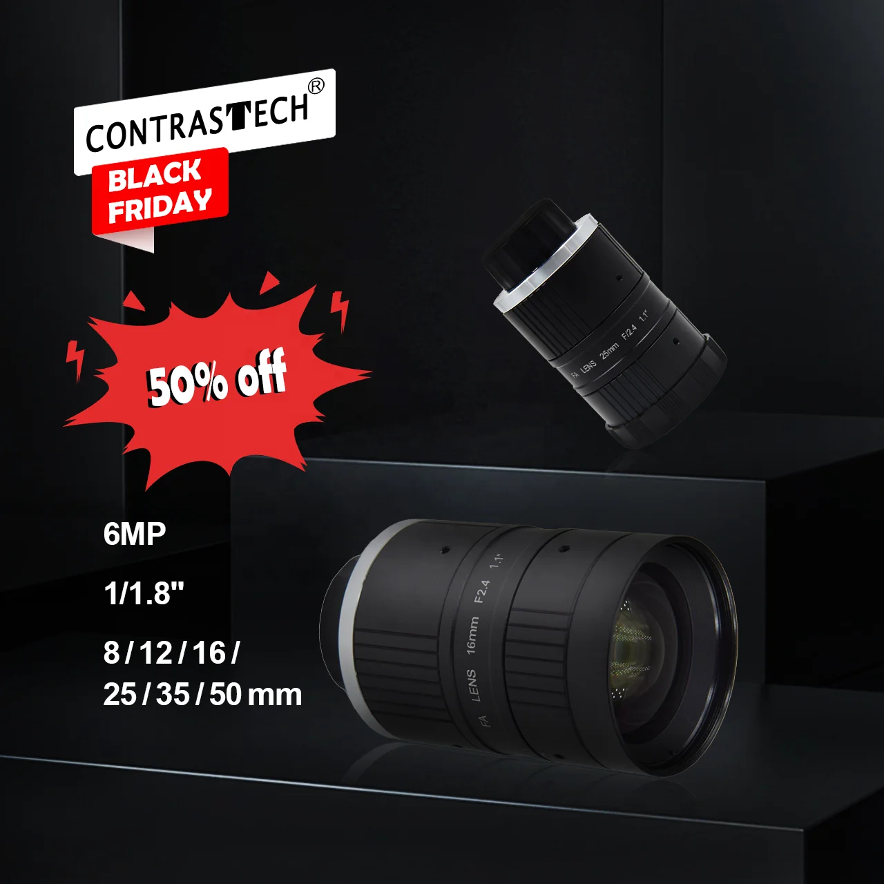 Wholesale 1/1.8 " 6MP Icentral Lens C Mount Low Distortion Industrial Lens for inspection cameras Contrastech
Wholesale 1/1.8 " 6MP Icentral Lens C Mount Low Distortion Industrial Lens for inspection cameras Contrastech