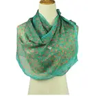 100% Polyester print scarf women hijab green wrap