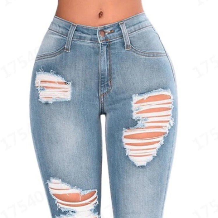 2021 fall jeans with high waist, hip lifting and elastic holes and small feet women denim pants
2021 fall jeans with high waist, hip lifting and elastic holes and small feet women denim pants