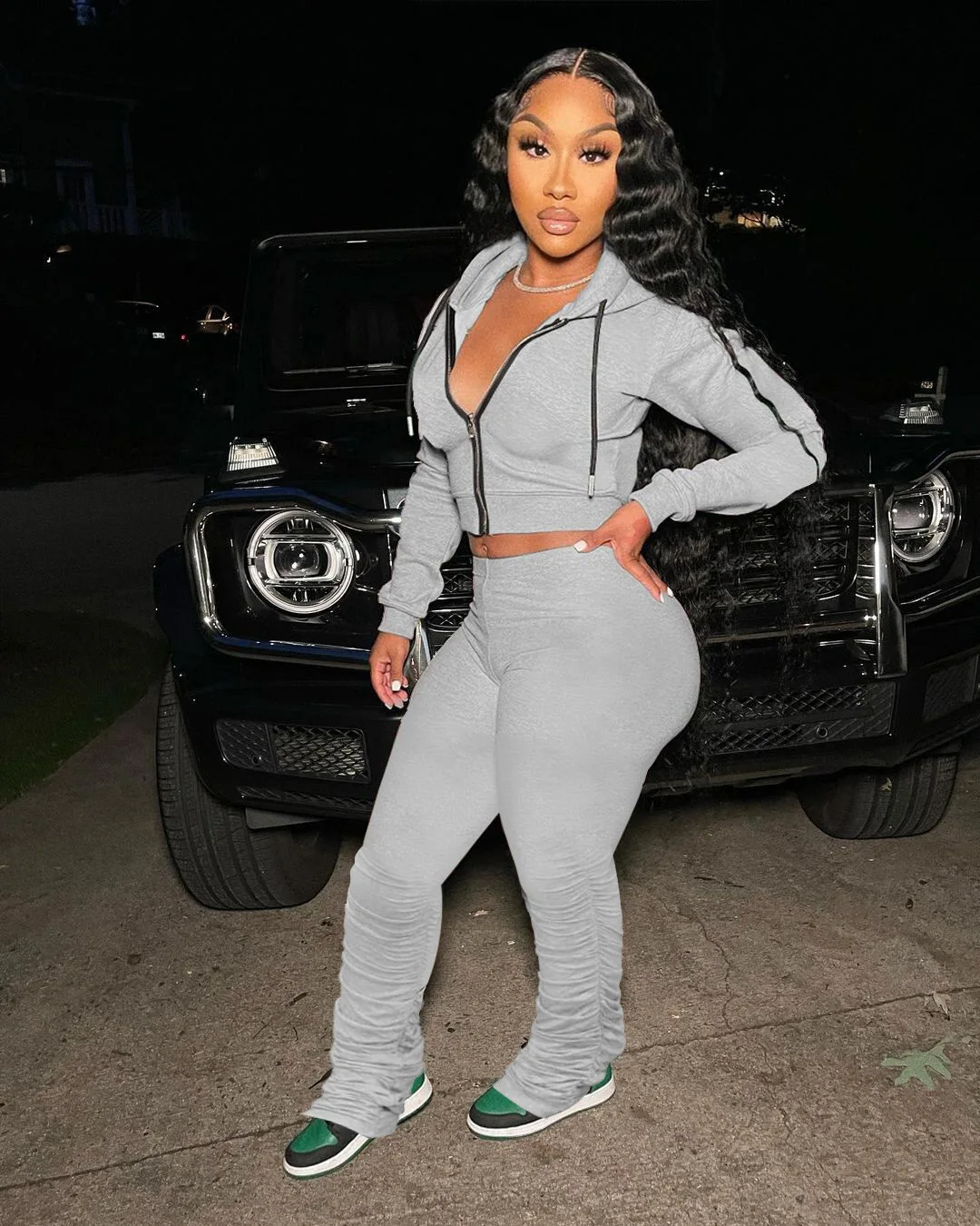 Wholesale Fall Women Pure Color Sweatshirt Sports Stacked Ladies Hoodes Fitted Joggers 2 Piece Sets
Wholesale Fall Women Pure Color Sweatshirt Sports Stacked Ladies Hoodes Fitted Joggers 2 Piece Sets