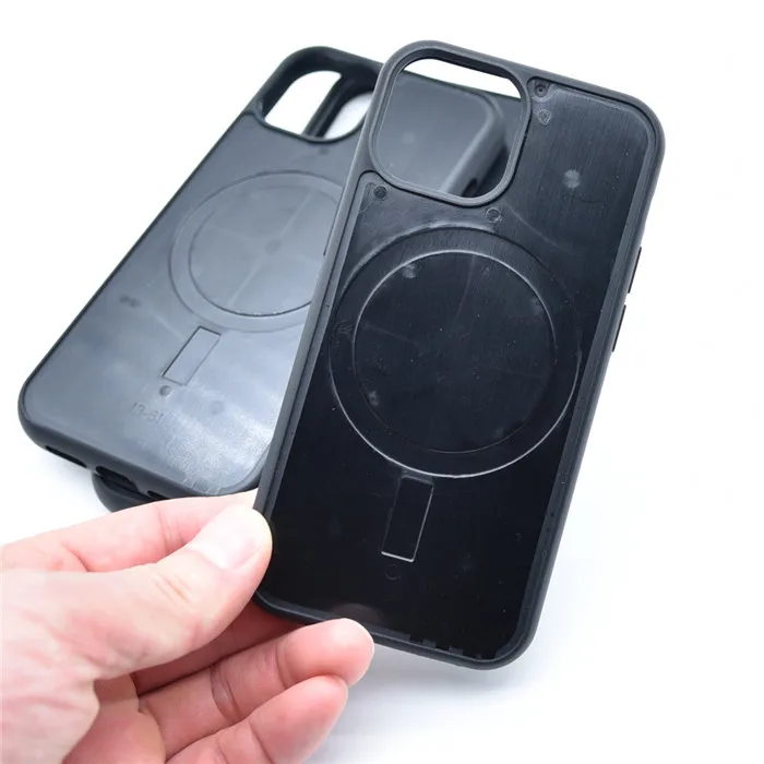 Magnetic Blank Rubber Phone Case for Resin Wood Leather Inlays with Groove for Magsafe For iPhone 13 mini Pro Max 12 Mini, Black
Magnetic Blank Rubber Phone Case for Resin Wood Leather Inlays with Groove for Magsafe For iPhone 13 mini Pro Max 12 Mini, Black