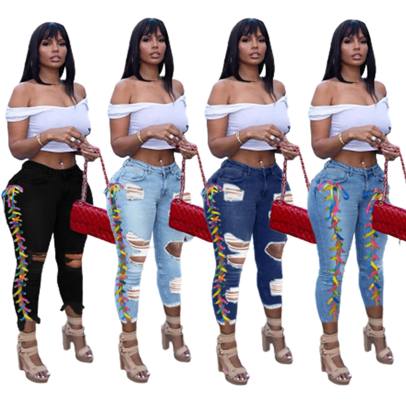 CS041 new style plus size color yarn ladies extra long woman ripped jeans long jeans women size jeans, Picture color
CS041 new style plus size color yarn ladies extra long woman ripped jeans long jeans women size jeans, Picture color