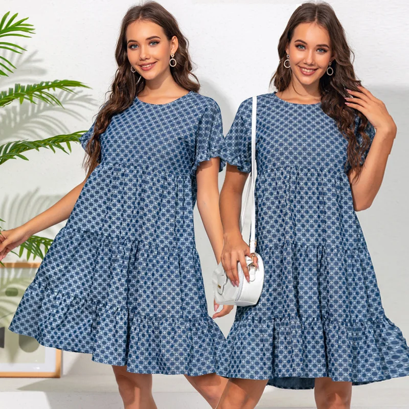 WW-1034 Cowboy Print Skirt Falbala MIDI Wave Point Printed Ruffle Ladies Clothes Dresses, Customized color
WW-1034 Cowboy Print Skirt Falbala MIDI Wave Point Printed Ruffle Ladies Clothes Dresses, Customized color
