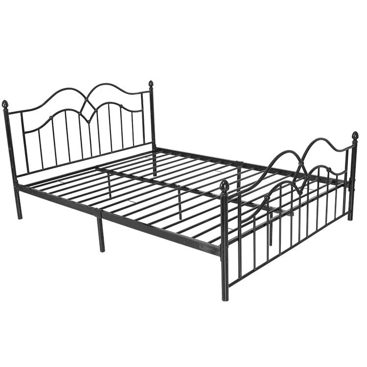 steel cot double with mattress