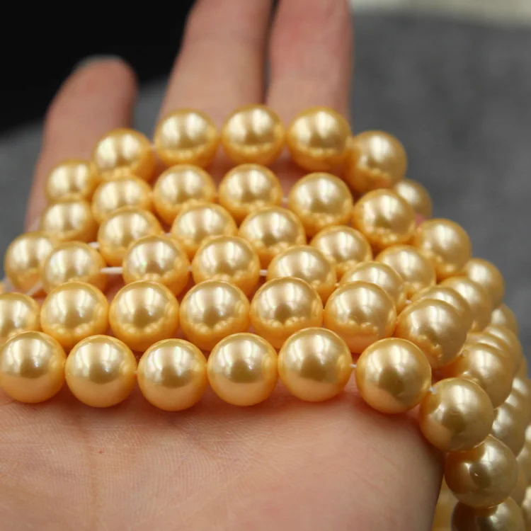 Deep sea natural gold round shell pearl handmade beaded DIY necklace bracelet jewelry accessories wholesale, Natural white
Deep sea natural gold round shell pearl handmade beaded DIY necklace bracelet jewelry accessories wholesale, Natural white