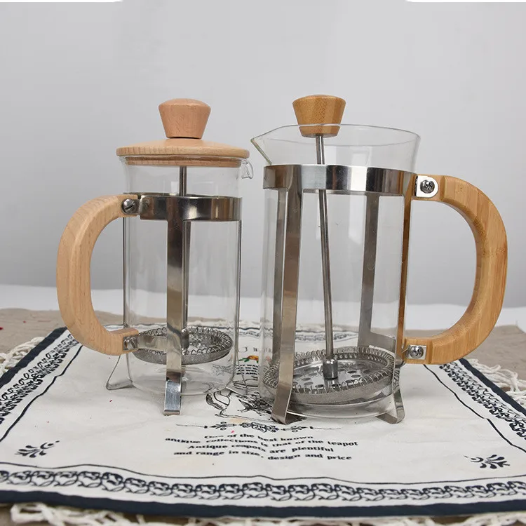 French press pot coffee tea maker stainless steel bamboo glass liner bamboo cover French tea maker, Customizable
French press pot coffee tea maker stainless steel bamboo glass liner bamboo cover French tea maker, Customizable