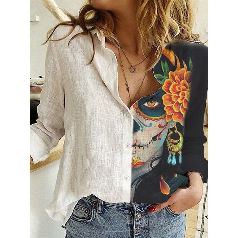 Women Clothes Loose Long Sleeve Casual Blouse Shirt Tops Vintage Halloween Pattern, Picture
Women Clothes Loose Long Sleeve Casual Blouse Shirt Tops Vintage Halloween Pattern, Picture