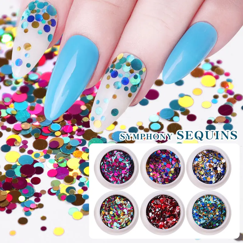 6boxes Laser Colorful Ultrathin Nail Art Sequins Set Shiny Multi Size Round Nail Paillette Flakes Glitter Manicure Decorations
6boxes Laser Colorful Ultrathin Nail Art Sequins Set Shiny Multi Size Round Nail Paillette Flakes Glitter Manicure Decorations