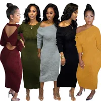 2020 New Arrivals Spring Fashion Women Casual O-Neck Long Sleeve Backless Solid Knitted T-shirt Maxi Dress
2020 New Arrivals Spring Fashion Women Casual O-Neck Long Sleeve Backless Solid Knitted T-shirt Maxi Dress