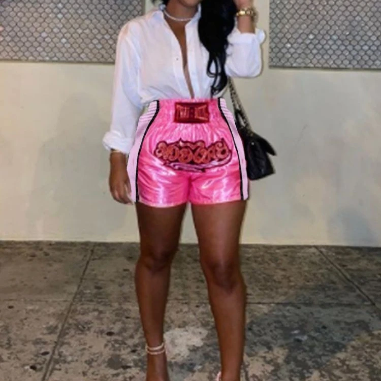 muay thai shorts new arrival embroidered letter applique patchwork splice women boxing sports shorts
muay thai shorts new arrival embroidered letter applique patchwork splice women boxing sports shorts
