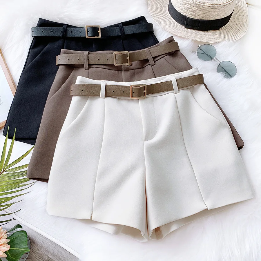 Summer Women's fashion british style high-waisted shorts casual shorts office shorts with a belt, 3 color
Summer Women's fashion british style high-waisted shorts casual shorts office shorts with a belt, 3 color