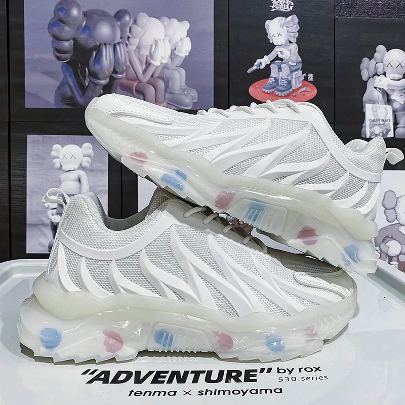 Fashion new style Knife Flying Knitted Sneakers Men's Shoes with Transparent Bottom Casual Running Shoes
Fashion new style Knife Flying Knitted Sneakers Men's Shoes with Transparent Bottom Casual Running Shoes