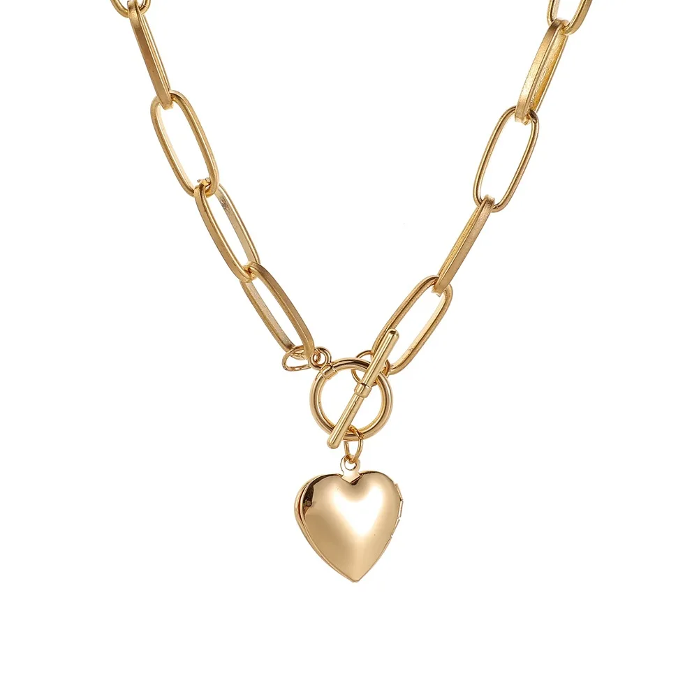 Personalized Gold plated Retro Charm Simple Shaped Plain Love Jewelry For Women Gifts OT clasp Heart shaped pendant necklace
Personalized Gold plated Retro Charm Simple Shaped Plain Love Jewelry For Women Gifts OT clasp Heart shaped pendant necklace